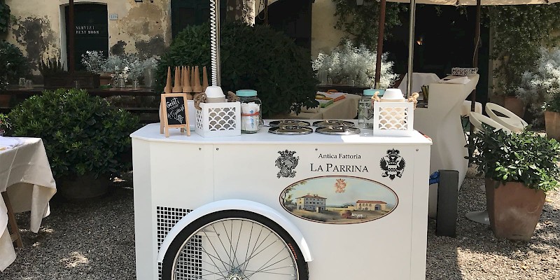 Il gelato biologico della Tenuta la Parrina sceglie il carrettino gelato