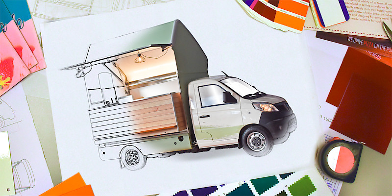 IL DISEGNO NON RAPPRESENTA UN FOOD TRUCK. LO RENDE POSSIBILE.