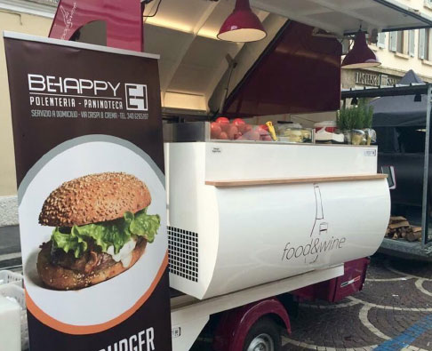 Allestimento Ape Hamburgeria